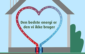 Hjerte med teksten - Den bedste energi er den vi ikke bruger